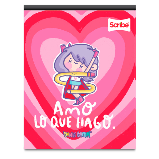 Cuaderno Tipo Block Scribe Cuadro Alemán Súper Girl 80 hojas 