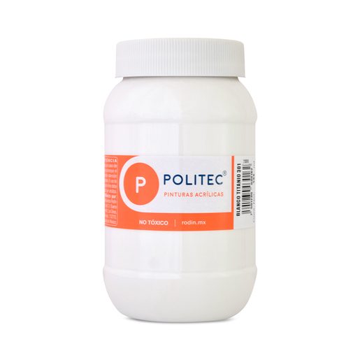 Pintura Acrílica Politec Blanco Titanio Mate 500 ml