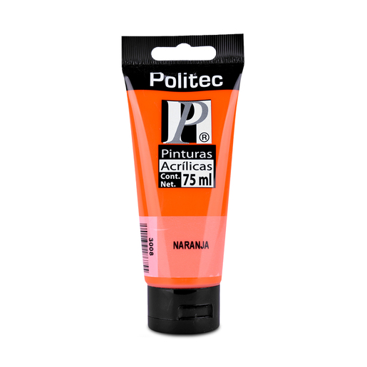 Pintura Acrílica Politec Naranja 75 ml