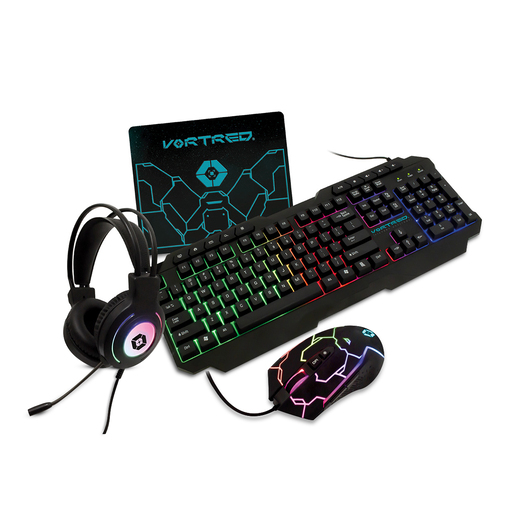 kit Gamer 4 en 1 Vortred V-930655 Negro