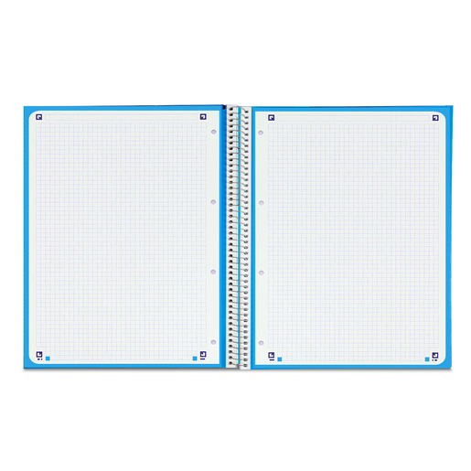 Cuaderno Profesional European Cuadro Chico Azul Pastel 80 hojas