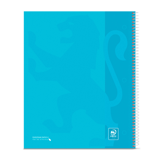 Cuaderno Profesional European Cuadro Chico Azul Pastel 80 hojas