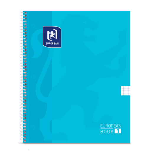 Cuaderno Profesional European Cuadro Chico Azul Pastel 80 hojas