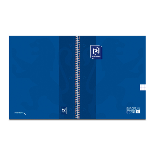 Cuaderno Profesional European Cuadro Chico Azul Marino 80 hojas