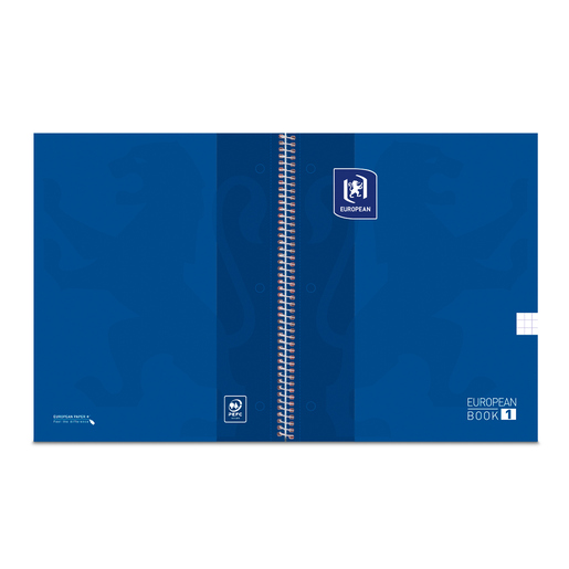 Cuaderno Profesional European Cuadro Grande Azul Marino 80 hojas