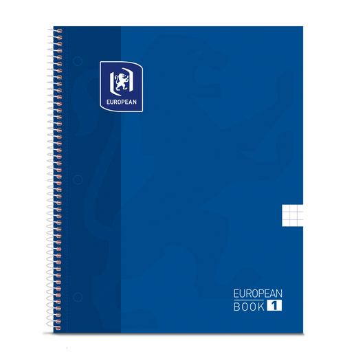 Cuaderno Profesional European Cuadro Grande Azul Marino 80 hojas