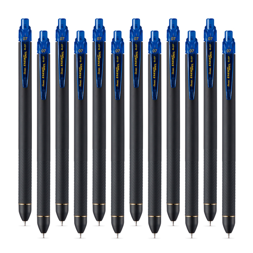 Plumas de Gel Retráctiles Pentel Azul 12 piezas 