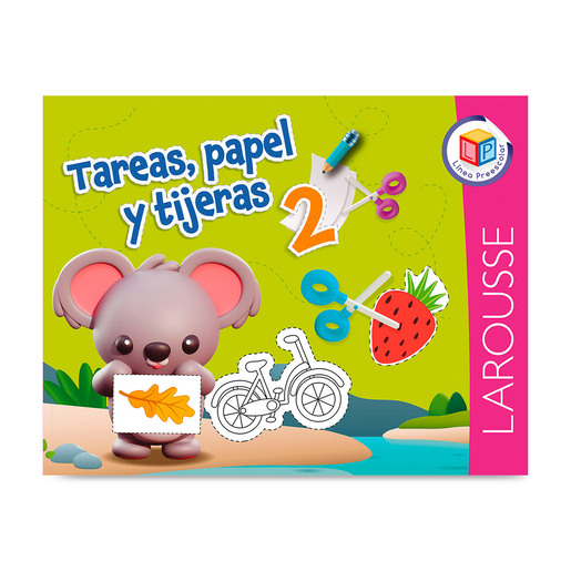 Libro Infantil Larousse Tareas, Papel y Tijeras 2 