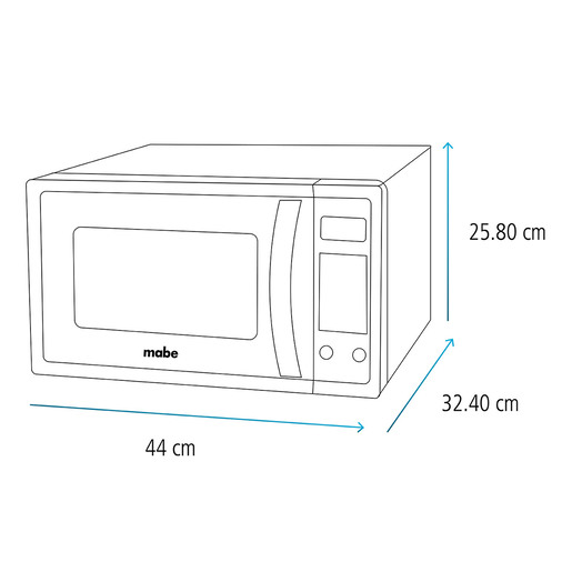 Horno de Microondas Mabe 0.7 pies 10 niveles Gris 