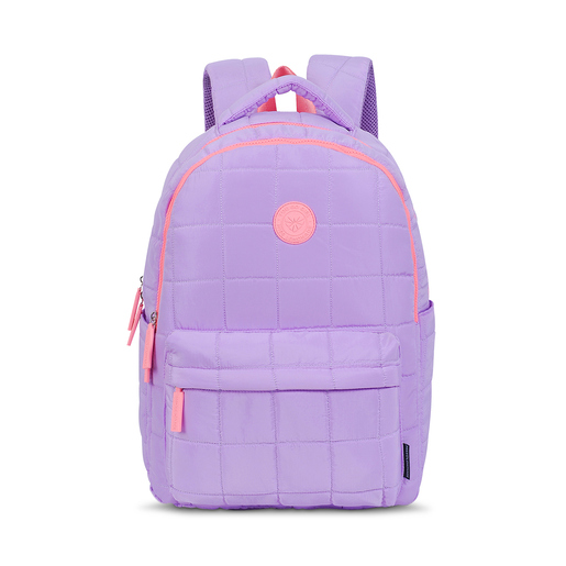 Mochila Escolar Marshmallow Blossom Morado con Rosa