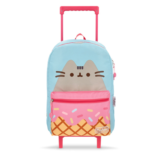 Mochila Escolar con Ruedas Yadatex Cono de Helado Pusheen Azul con Rosa