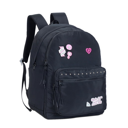 Mochila Escolar Marshmallow GRL- PWR Negro