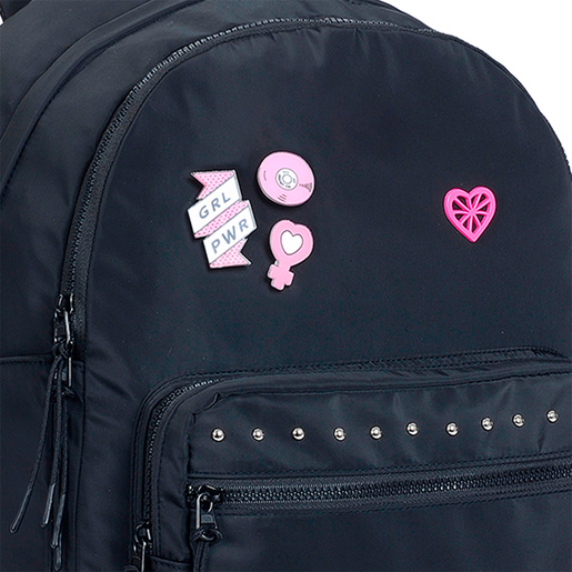 Mochila Escolar Marshmallow GRL- PWR Negro