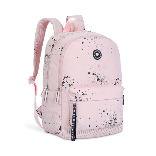 Mochila Escolar Marshmallow Ink Pink Rosa con Negro