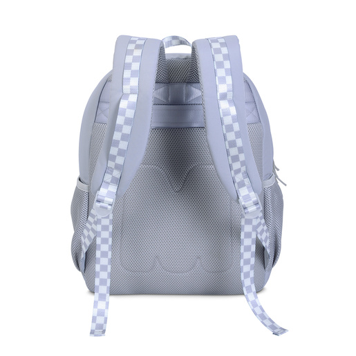 Mochila Escolar Marshmallow Gingham Grey Gris