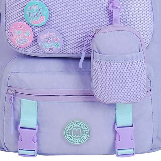 Mochila Escolar Marshmallow Spirit Purple Morado con Azul