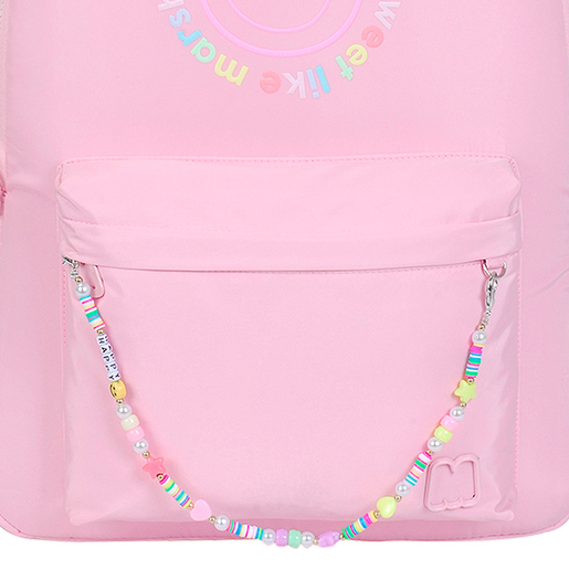 Mochila Escolar Marshmallow Happy Pink Rosa Pastel