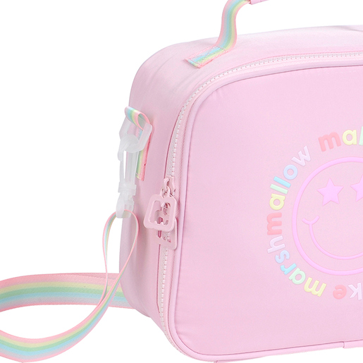 Lonchera Escolar Marshmallow Happy Pink Rosa Pastel