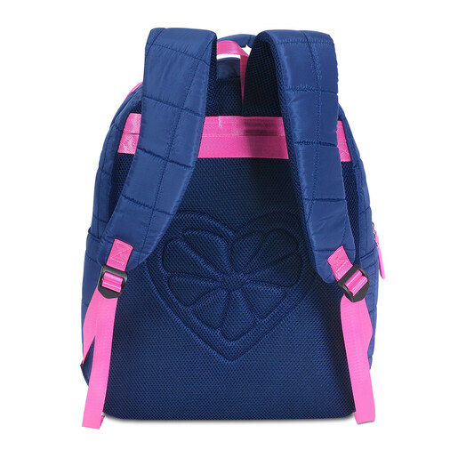 Mochila Escolar Marshmallow Blossom Navy Azul Marino con Rosa