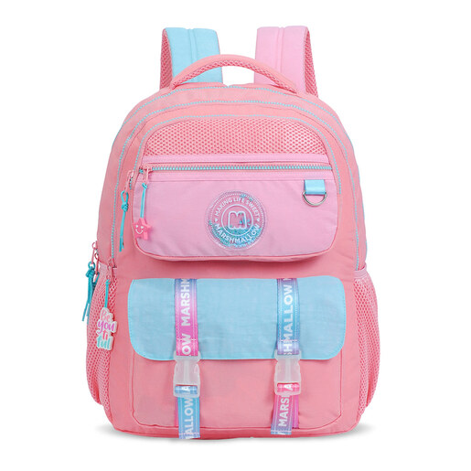 Mochila Escolar Marshmallow Galaxy Coral Menta