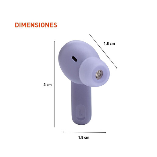 Audífonos Bluetooth In Ear JBL Tune Beam Morado