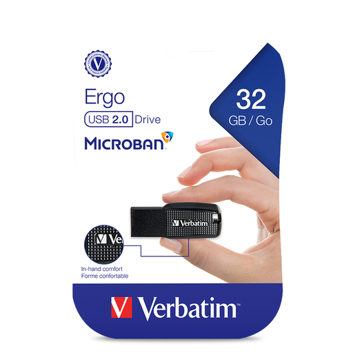 Memoria USB Verbatim Ergo 70876 32 gb 3.2 Negro