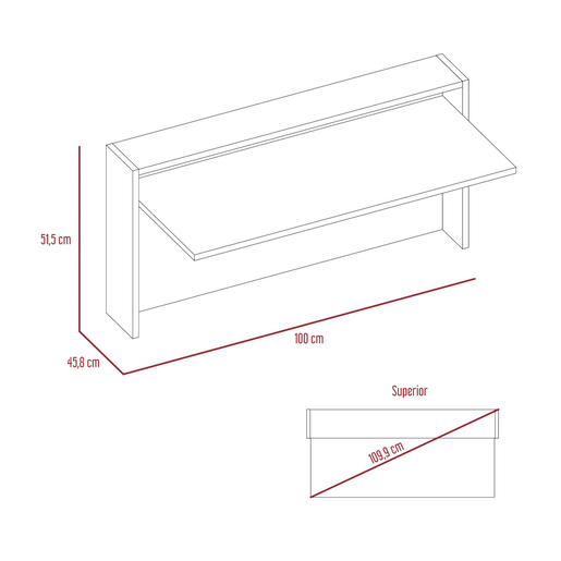 Escritorio Plegable Excelsior London MDF Duna 