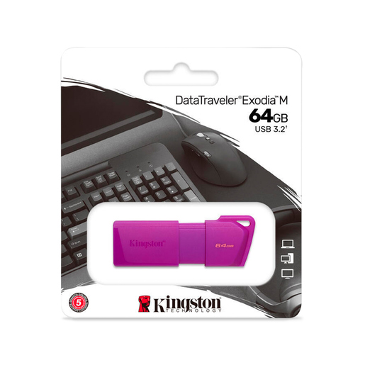 Memoria USB Kingston DTXM 64gb Morado Neón