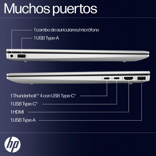 Laptop Hp 14 EW1000LA Intel Core Ultra 5 HD 14 pulg. 512gb SSD 16gb RAM Plata 