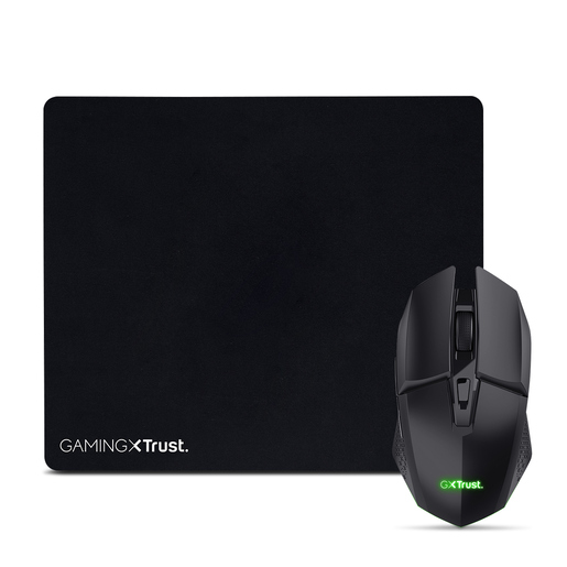 Mouse Gamer Inalámbrico Trust GXT 112 Felox Luces RGB más Mouse Pad