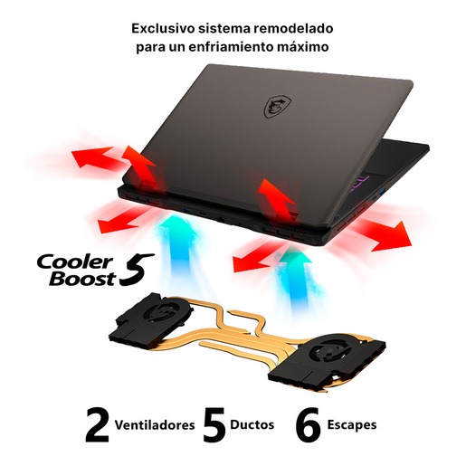 Bundle Laptop Gamer MSI Sword 17 HX Intel Core i7 Nvidia Geforce RTX4060 FHD 17 pulg. 512gb SSD 16gb RAM más Mochila y Mouse 