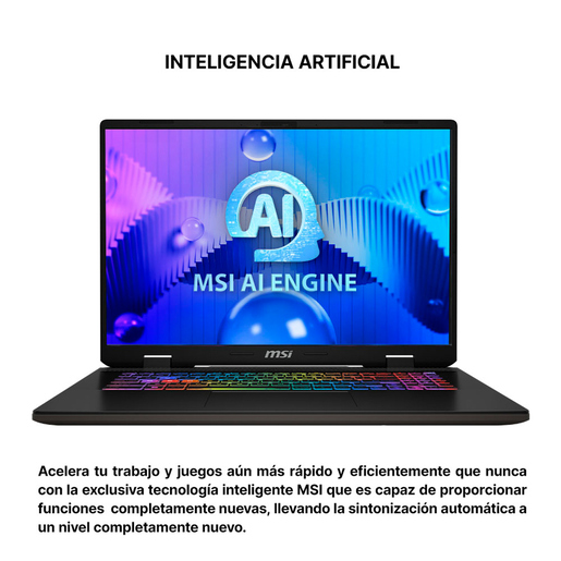 Bundle Laptop Gamer MSI Sword 17 HX Intel Core i7 Nvidia Geforce RTX4060 FHD 17 pulg. 512gb SSD 16gb RAM más Mochila y Mouse 