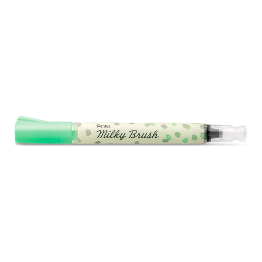 Pincel Redondo Pentel Milky Brush Verde Menta Pastel