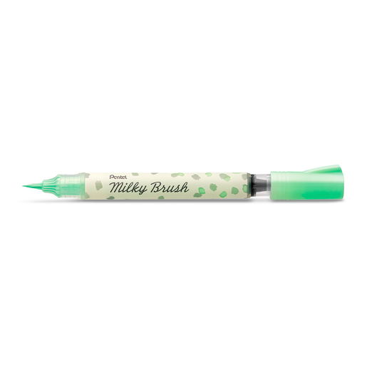 Pincel Redondo Pentel Milky Brush Verde Menta Pastel