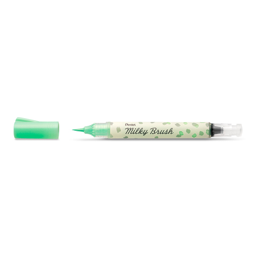 Pincel Redondo Pentel Milky Brush Verde Menta Pastel