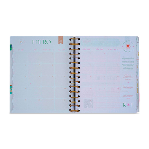 Agenda Premium 2025 Kiut Flores Blancas