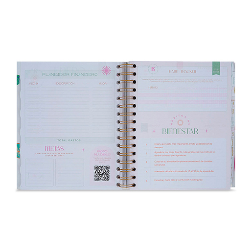 Agenda Premium 2025 Kiut Flores Blancas