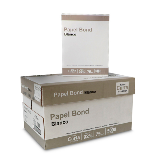 Caja de Papel Multiusos Office Depot Básico Bond / Carta / 5000 hojas / Blanco