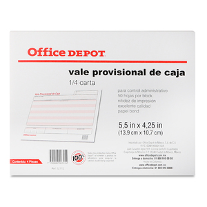 Block de Comprobante de Gastos Office Depot Azul  x  cm 4 piezas | Office  Depot Mexico