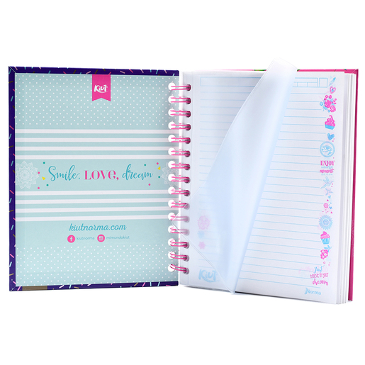 Cuaderno Forma Francesa Norma Kiut Love Raya 160 hojas