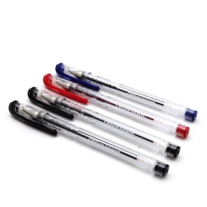 Plumas de Gel Office Depot GA1030 12CC / Punto fino / Tinta negra roja azul / 4 piezas