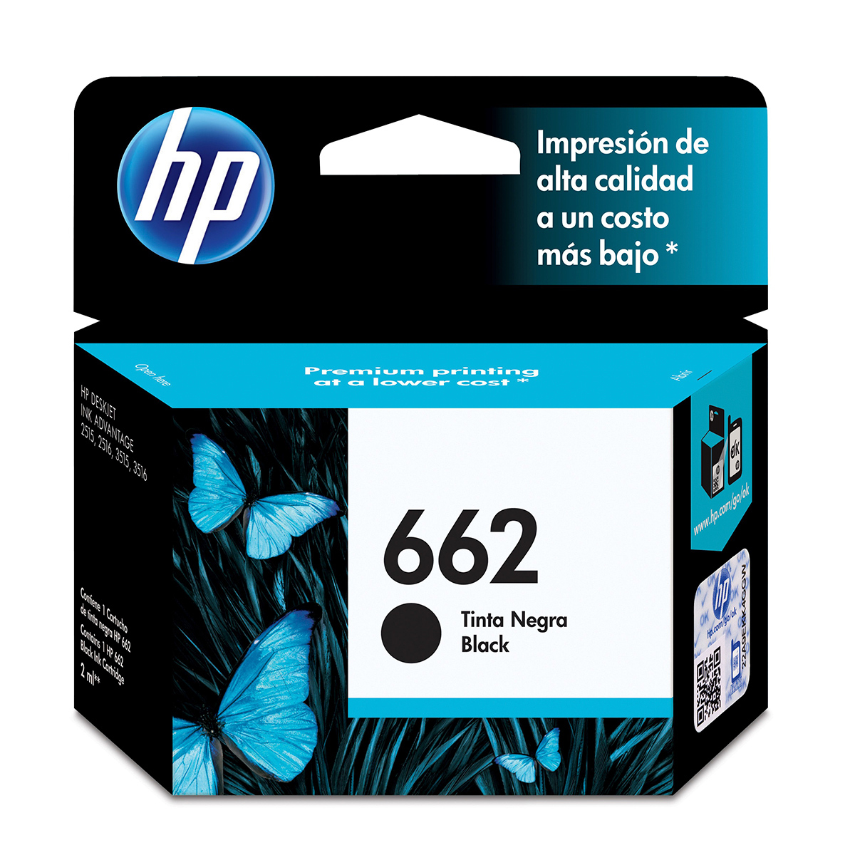 Cartucho de Tinta Hp 662 Advantage CZ103AL Negro 120 páginas DeskJet Ink  Advantage | Office Depot Mexico