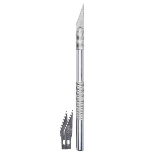 Exacto Metalico,Cutter Escalpelo Professional de gran precisión con  recambio de 5 cuchillas para manualidades DIY