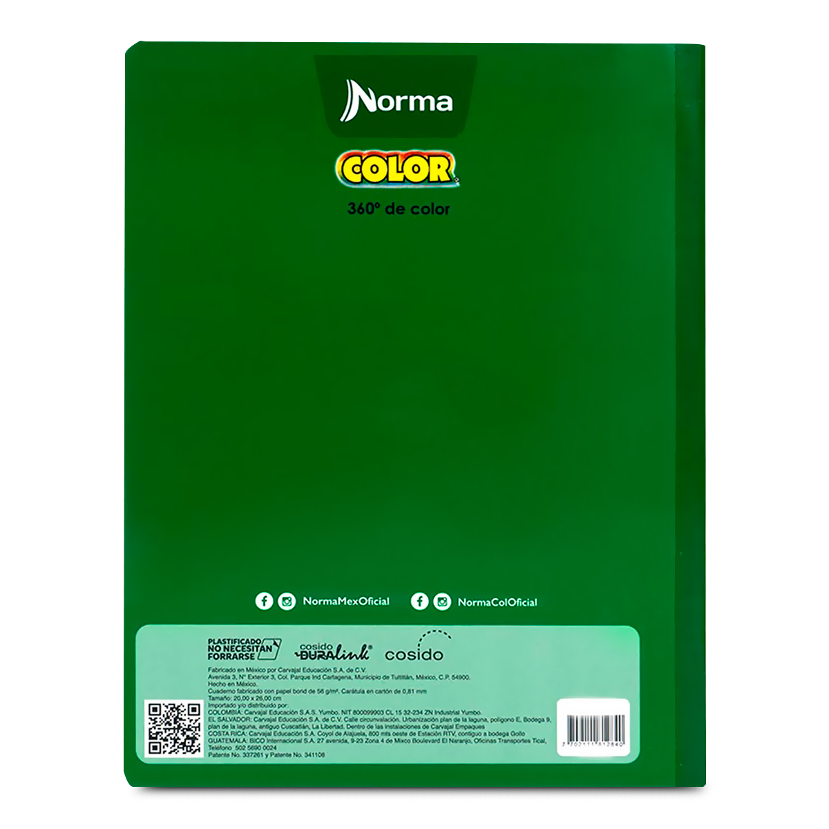 Cuaderno Profesional Norma Color 360 Raya 100 hojas Cosido | Office Depot  Mexico