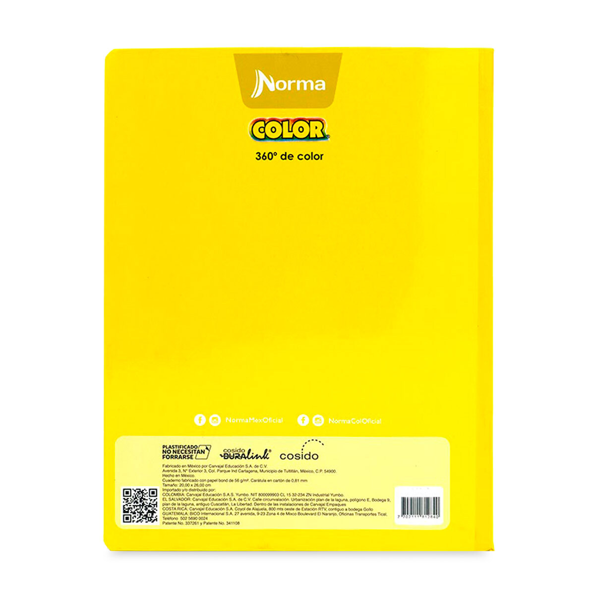 Cuaderno Profesional Norma Color 360 Cuadro grande 100 hojas | Office Depot  Mexico