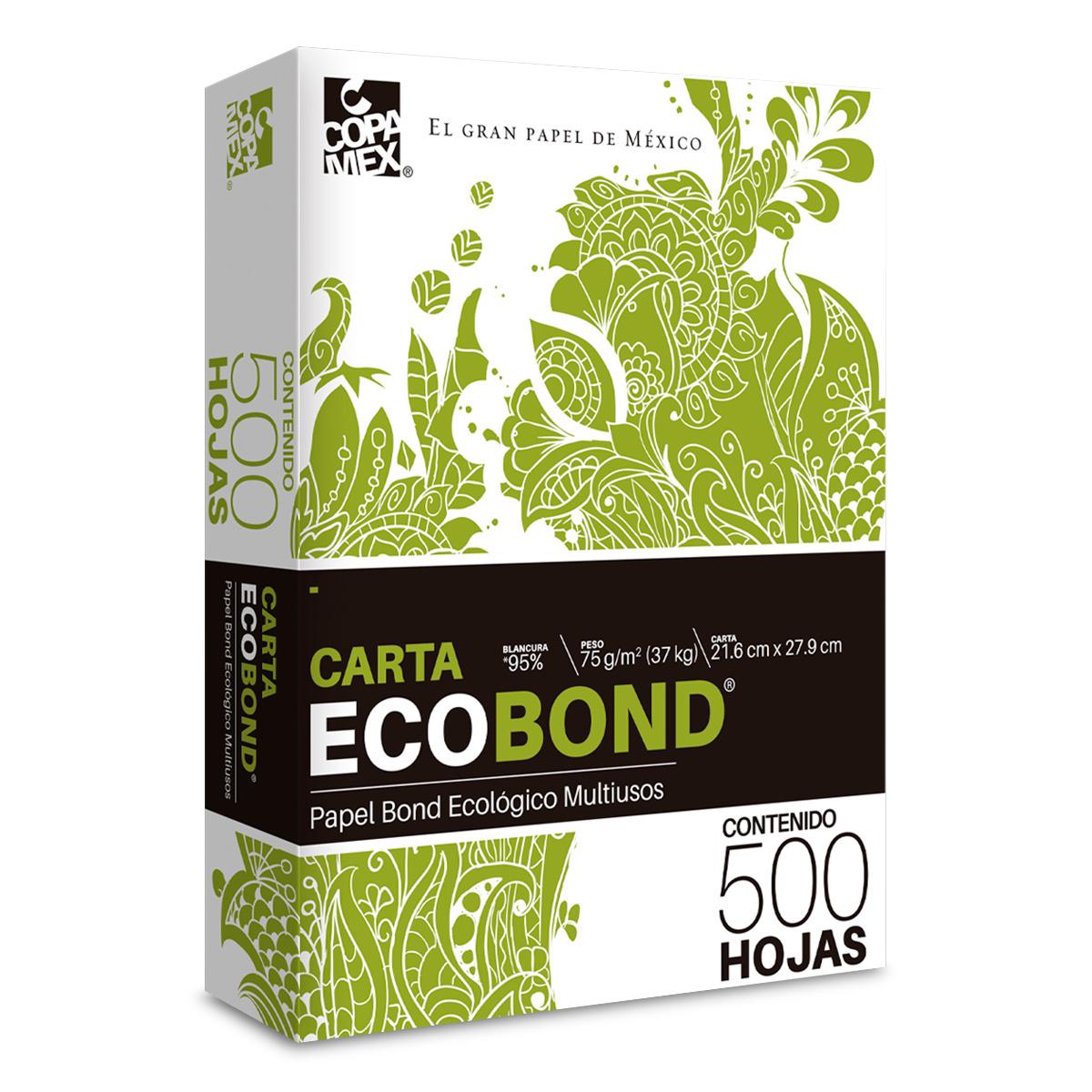 Papel Bond Ecológico Carta Copamex Eco Bond Paquete 500 hojas blancas
