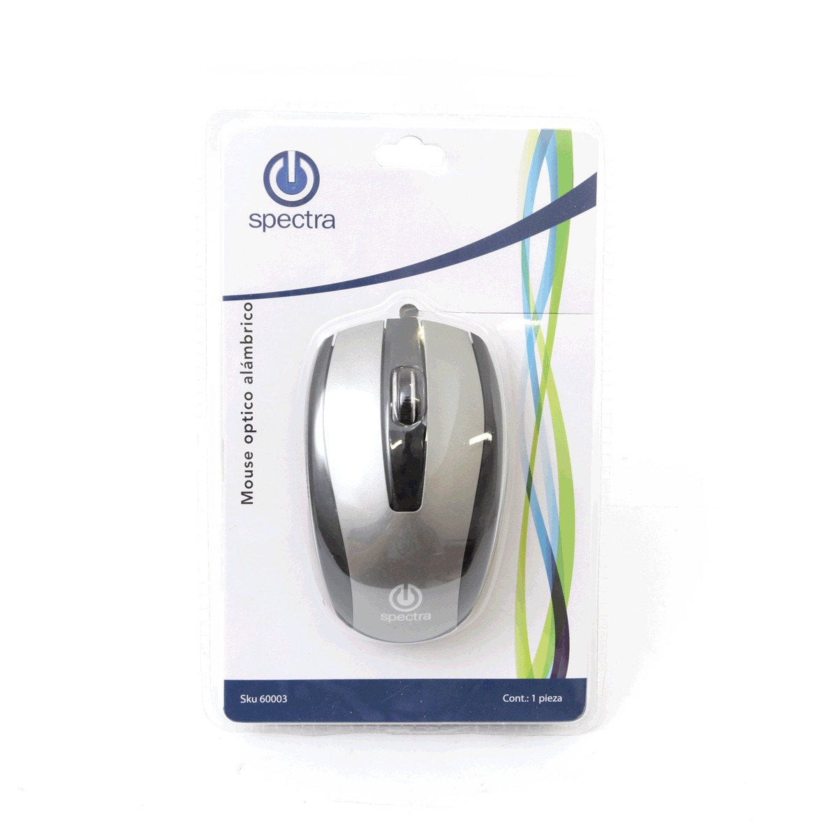 Mouse Alámbrico Spectra IA20844J USB Gris con negro PC Laptop Mac | Office  Depot Mexico