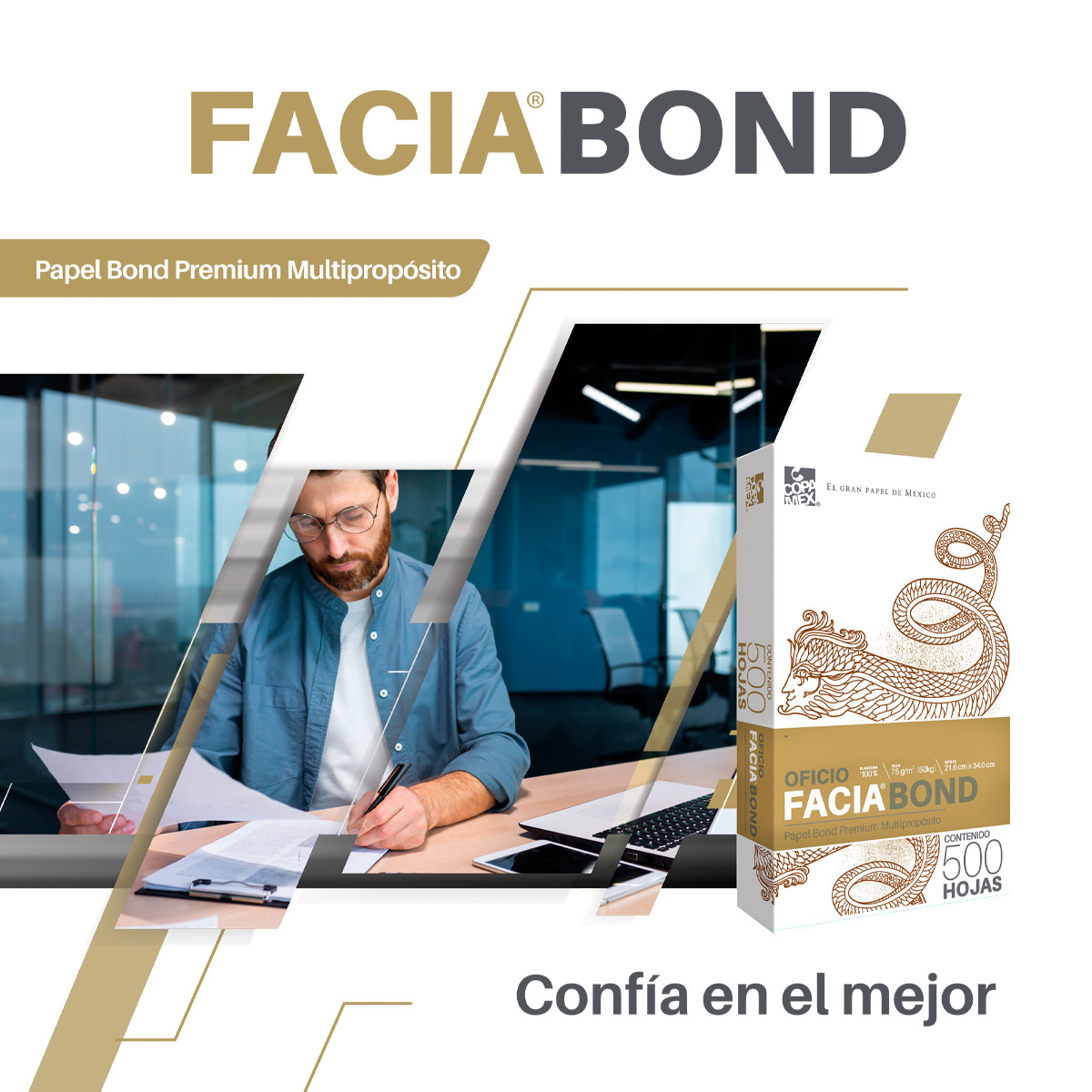 Papel Bond Oficio Facia Bond Premium Paquete 500 hojas blancas | Office  Depot Mexico