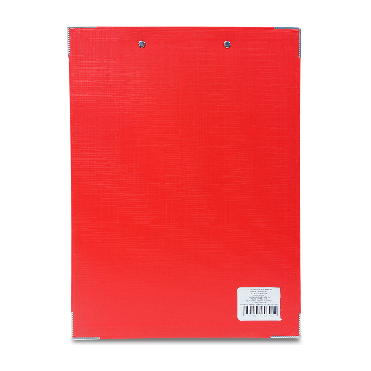 Tabla de Plástico con Clip Carta Techmakro Rojo | Office Depot Mexico