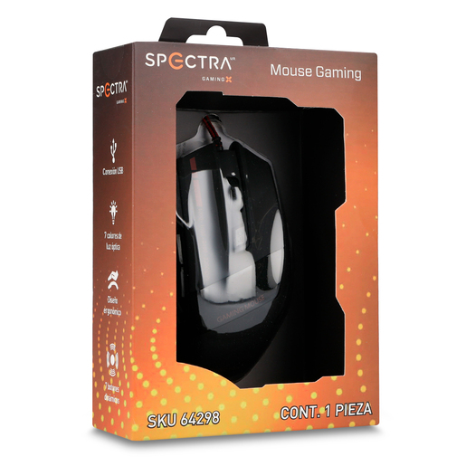 Mouse Gamer Óptico Spectra PJT-DMS812 Alámbrico USB 2400dpi Negro | Office  Depot Mexico